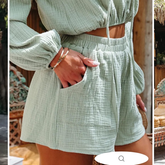 OLLIE COTTON POCKETED SET VICI - SAGE - Picture 8 of 8